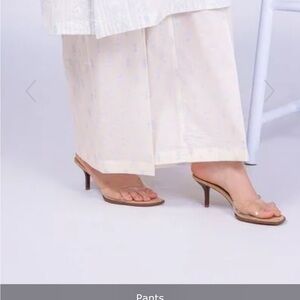 Chic Cream Wide Leg Kurta Bottoms